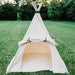 Kids Canvas Teepee Play Tent with Roll Up Door and Window, Fully Assembled