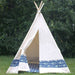 Choose The Stripe Canvas Kids Teepee with Window, Five Sizes, Play Tent Playhouse, Can Include Mat