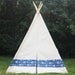 Choose The Stripe Canvas Kids Teepee with Window, Five Sizes, Play Tent Playhouse, Can Include Mat