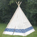 Choose The Stripe Canvas Kids Teepee with Window, Five Sizes, Play Tent Playhouse, Can Include Mat