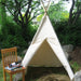 Canvas Teepee Tent, Five Sizes, Can Include Window with Roll Up Shade, Kids Play Tent, Poles Included