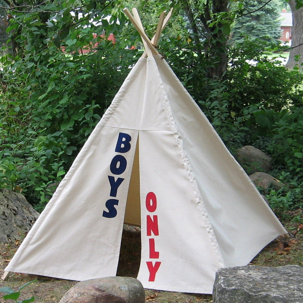 Canvas Kids Teepee Tent, Five Sizes with Window, Custom Order