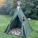 Dark Green Teepee Tent, Dinosaur Teepee