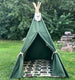 Dark Green Teepee Tent, Dinosaur Teepee