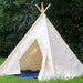 Canvas Teepee, Five Sizes That Can Include Window, Kids Play Tent, Teepee, Tie Open, Tie Closed, Poles Included